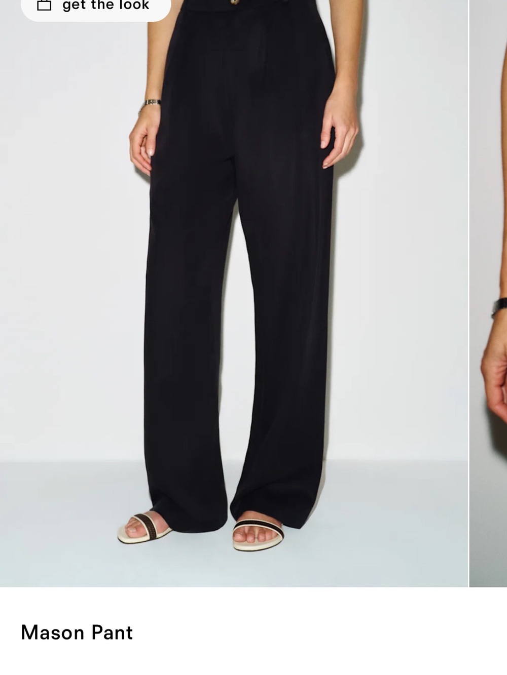 Reformation Mason Wide-Leg Pants — Black
